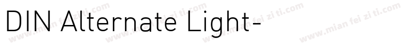 DIN Alternate Light字体转换